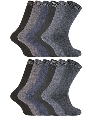 Sock Snob 12 Pairs Cushioned Crew Hiking Socks - Grey