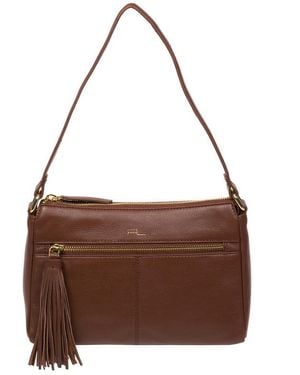 Pure Luxuries 'Isabella' Nappa Leather Grab Bag - Brown