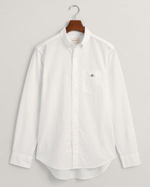 GANT Regular Cotton Linen Shirt Colour: 110 - White