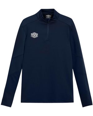 Umbro Adult Optimus Training Quarter Zip Midlayer - Blue