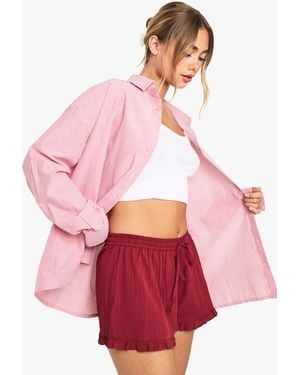 Boohoo Textured Stripe Shorts