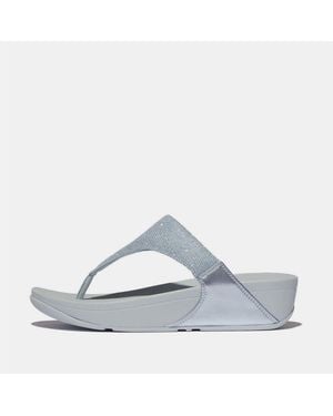 Fitflop Fit Flop Shimmerlux Toe Post Sandals - Grey