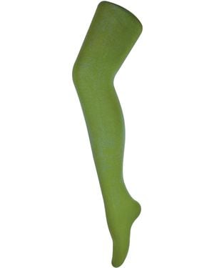Sock Snob 80 Den Opaque Coloured Winter Fashion Tights - Green