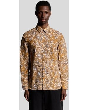 Lyle & Scott Floral Printed Shirt - Natural