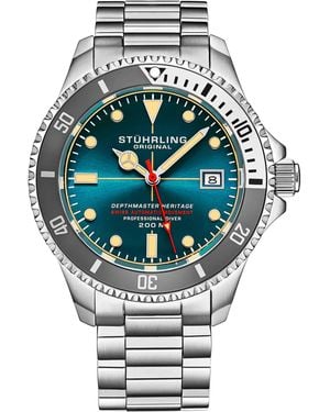 Stuhrling Swiss Automatic Depthmaster Heritage 42Mm Diver - Grey