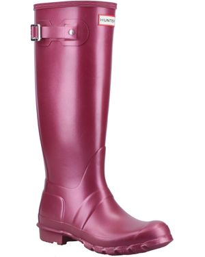 HUNTER Original Tall Nebula Wellington Boots - Purple