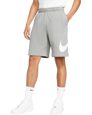 Nike Shorts Terry Summer Sportswear Club Standard Fit Comfort Half Trousers - Grey