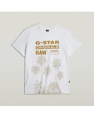 G-Star G Regular Fit Crew Neck T-Shirt - White