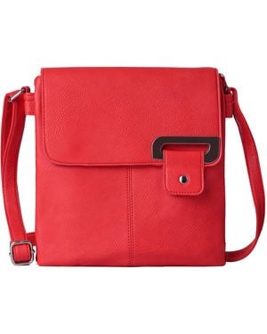 Woodland Leathers Crossbody Bag Messenger Shoulder Bag - Red