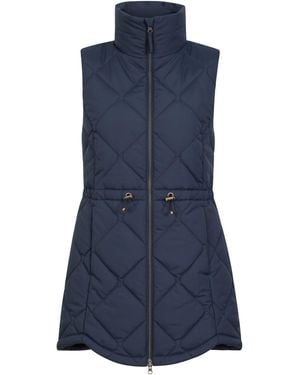 Mountain Warehouse Ladies Rye Quilted Long Length Gilet - Blue