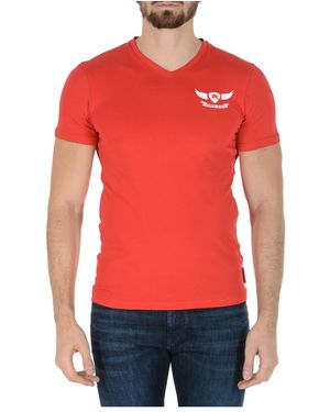 Andrew Charles by Andy Hilfiger T-Shirt Short Sleeves V-Neck Kenan - Red