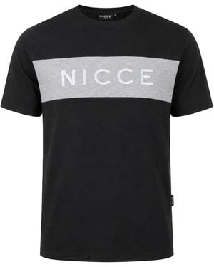 Nicce London Mercury Stripe T-Shirt - Black