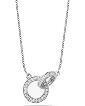Bibei Necklace Circles With Cubic Zirconia - Metallic