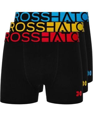 Crosshatch Dumas Boxer Shorts (Pack Of 3) - Black