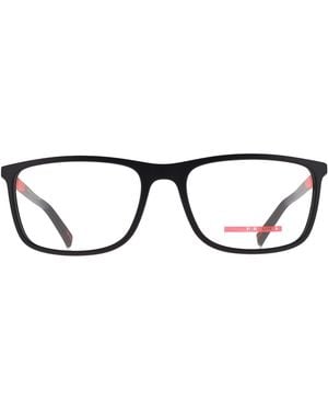 Prada Rectangular Rubbered Ps03Qv - Black