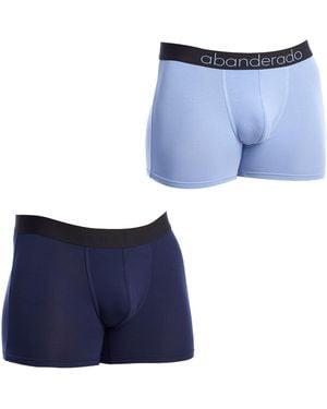 Abanderado Pack Of 2 Sensitive Bamboo Boxers A0C7M - Blue