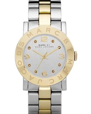 Marc Jacobs Mbm3139 Amy Zilver Tweekleurig Dameshorloge - Metallic