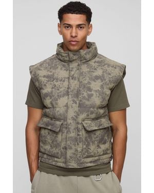 Boohoo Oversized Boxy Washed Cord Gilet - Brown