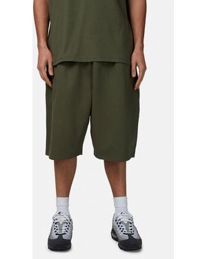 Good For Nothing Baggy Monogram Jersey Shorts - Green