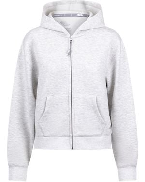 Trespass Ladies Sileas Active Full Zip Hoodie Marl) - White