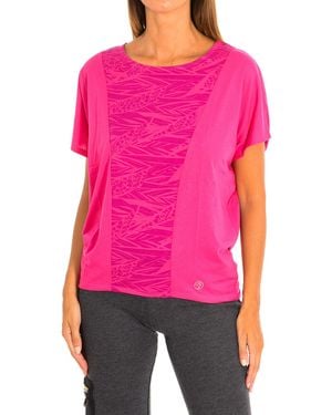 Zumba Short-Sleeved Round Neck Sports T-Shirt Z1T00685 - Pink