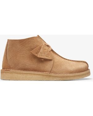 Clarks Deserttrek Hi Light Tan Boots - Brown
