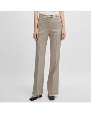 BOSS Terela Slim-Fit Flared Trousers - Grey