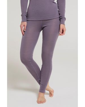 Mountain Warehouse Base Layer Trousers Merino Thermal Breathable Trousers - Purple
