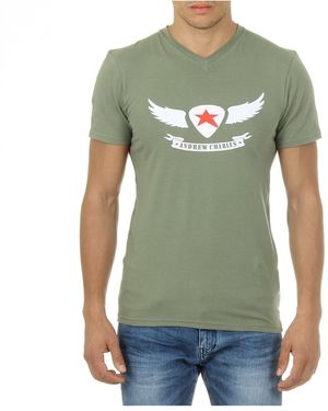 Andrew Charles by Andy Hilfiger T-Shirt Short Sleeves V-Neck Kenan - Green