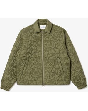 Lacoste Quilted Floral Jacket - Green