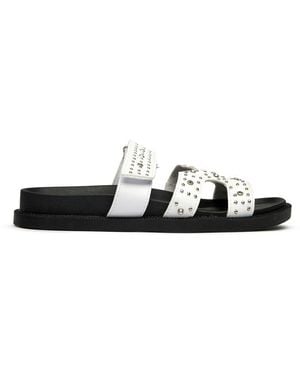 SOLESISTER Hope Stud Footbed Sandals - Black