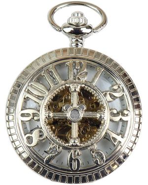 TruClothing Automatic Pocket Watch Mechanical Peaky Blinders Vintage Double Hunter - Metallic