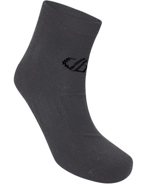 Dare 2b Adult Essentials Ankle Socks (Pack Of 2) (Ebony) - Blue