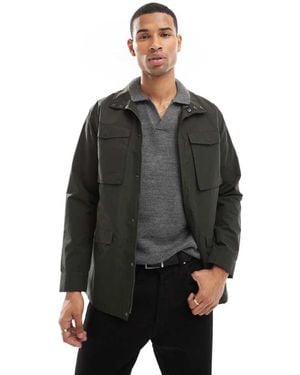 French Connection Lined Utility Jacket With Hood - Black