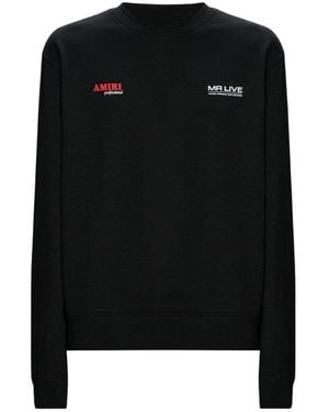 Amiri Drum Machine Crewneck Jumper Cotton - Black