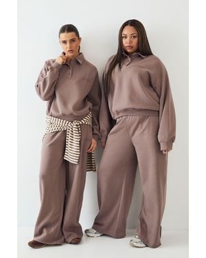 DSGN Studio Straight Leg Jogger - Brown