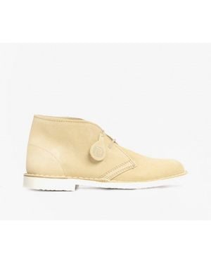 Popps Pastel Ladies Suede Casual Desert Boots Mellow - Natural