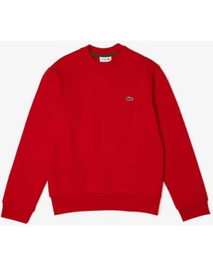 Lacoste Crew Neck Sweatshirt Cotton - Red