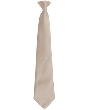 PREMIER Adult Colours Fashion Plain Clip-On Tie - Natural