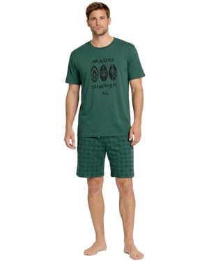 Kisses&Love Summer Short Cotton Pyjamas Kl30000 - Green