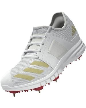 adidas Howzat 2025 Cricket Spikes Shoes Boots Trainers Met - Metallic