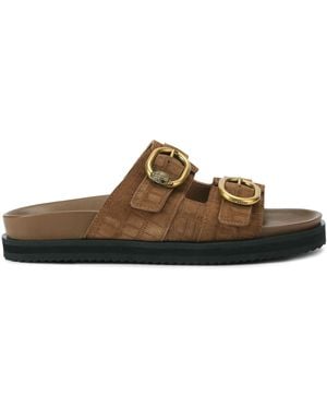 Kurt Geiger Suede Bancroft Sandal Sandals - Brown