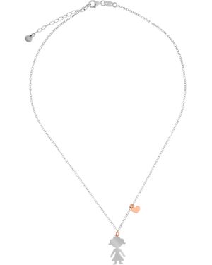Orphelia 'Lyra' 925 Sterling Chain With Pendant - White