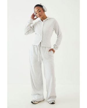 DSGN Studio Heavy Rib Straight Leg Jogger - White