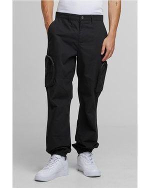 Urban Classics Cotton Ripstop Loose Cargo-Style Trousers - Black