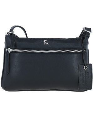 Ashwood Leather 'Swansea' Real Crossbody Bag - Blue