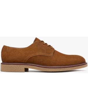 Clarks Chelwood Lace Cola Suede Shoes - Brown