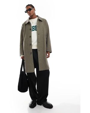 Cotton On Houndstooth Check Relaxed Trench Coat - Multicolour