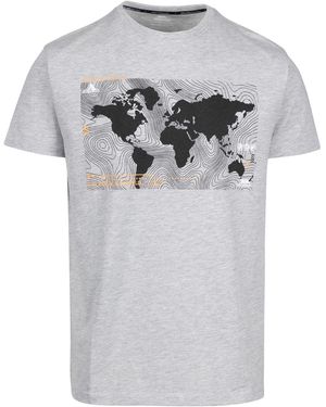 Trespass Chera Geographic Print Crew Neck Short Sleeve T-Shirt - Grey