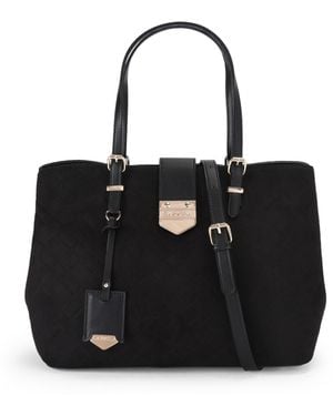 Carvela Kurt Geiger Suedette Maria Midi Weave Bag - Black